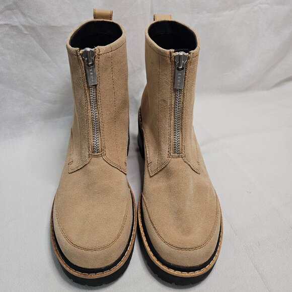 SOREL Joan Now Zip Front Leather Heel Boot Canoe- Black Women's Size 11 - Picture 2 of 12